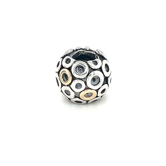 Pandora Two-Tone Circles Charm- Retired - Picture 1 of 3